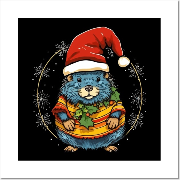 Nutria Christmas Wall Art by JH Mart